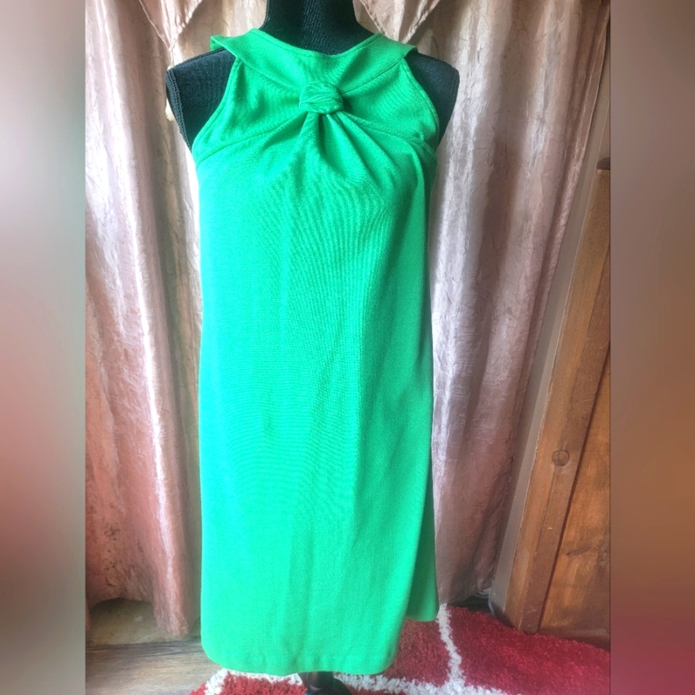 Chadwicks Emerald Green Knot-Neck Midi Dress